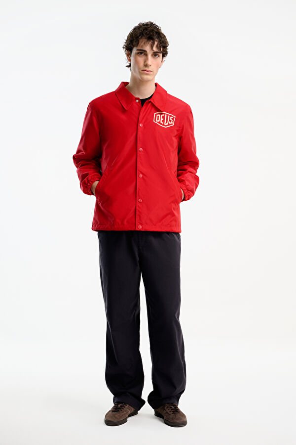 Red Snap Button Men's Jacket 3