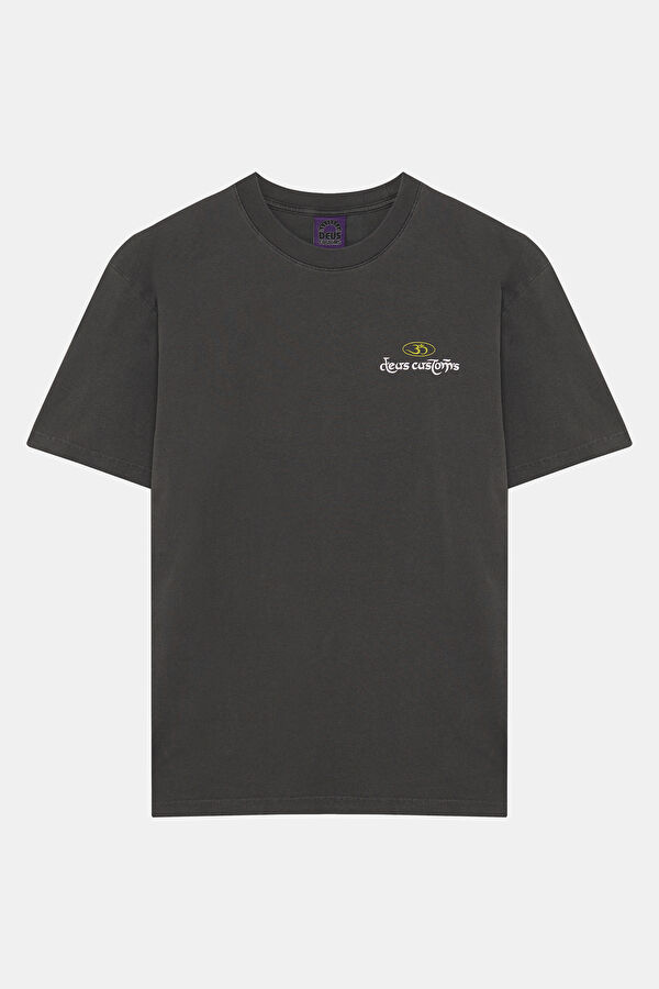 Relax Fit Anthracite Crew Neck Printed Men's T-Shirt