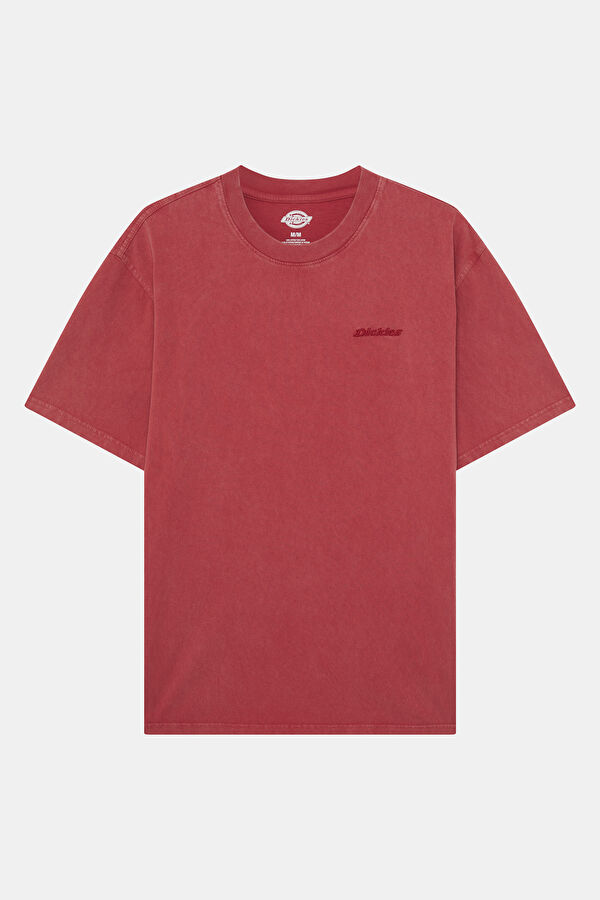 Relax Kalıp Kırmızı Bisiklet Yaka Erkek T-Shirt 4