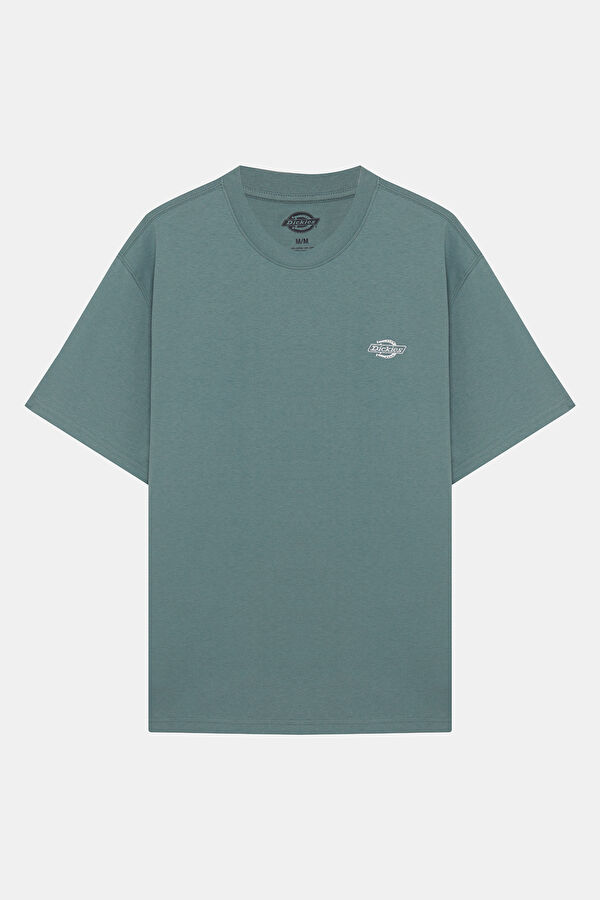 Relax Fit Light Blue Crew Neck Printed Men's T-Shirt