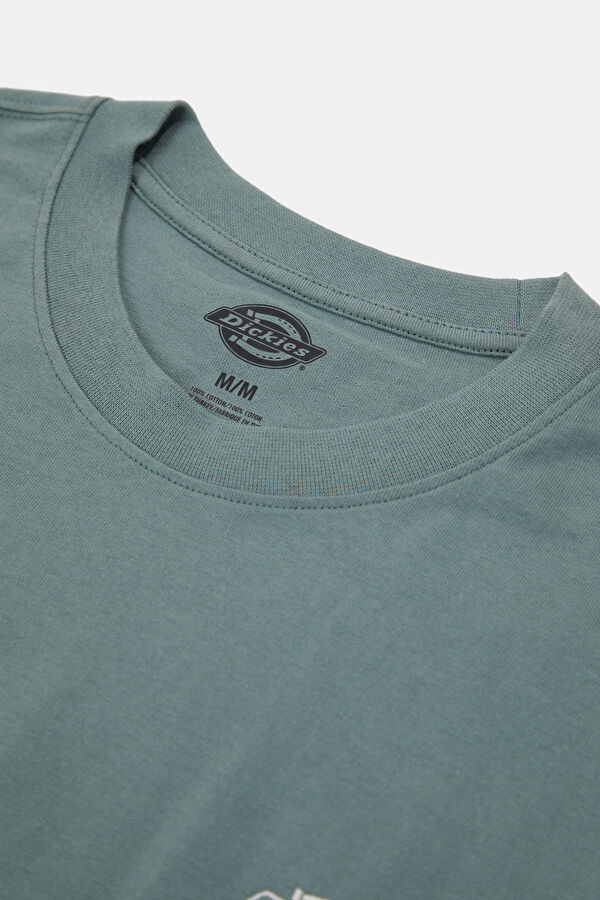 Relax Fit Light Blue Crew Neck Printed Men's T-Shirt 3