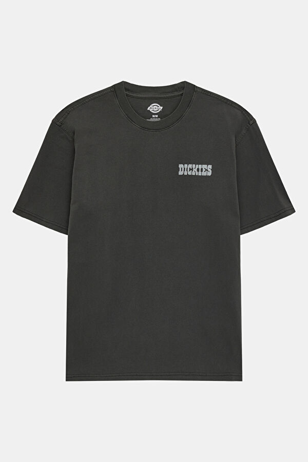 Relax Fit Anthracite Crew Neck Printed Men's T-Shirt