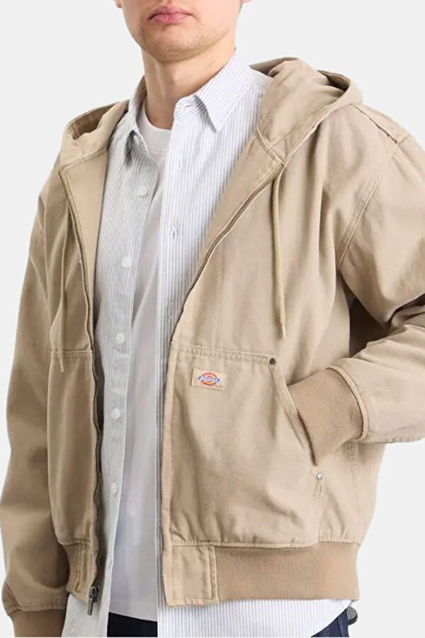 Beige Zip-Up Men's Jacket 5