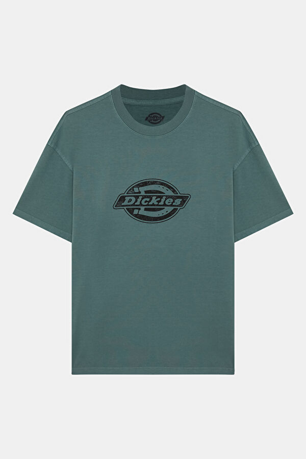 Relax Fit Light Blue Crew Neck Printed Men's T-Shirt