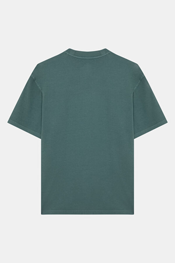 Relax Fit Light Blue Crew Neck Printed Men's T-Shirt 2