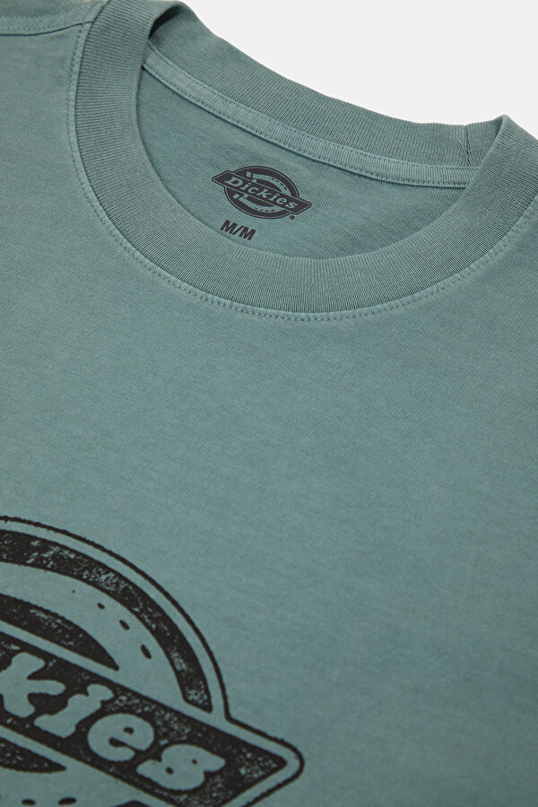 Relax Fit Light Blue Crew Neck Printed Men's T-Shirt 3