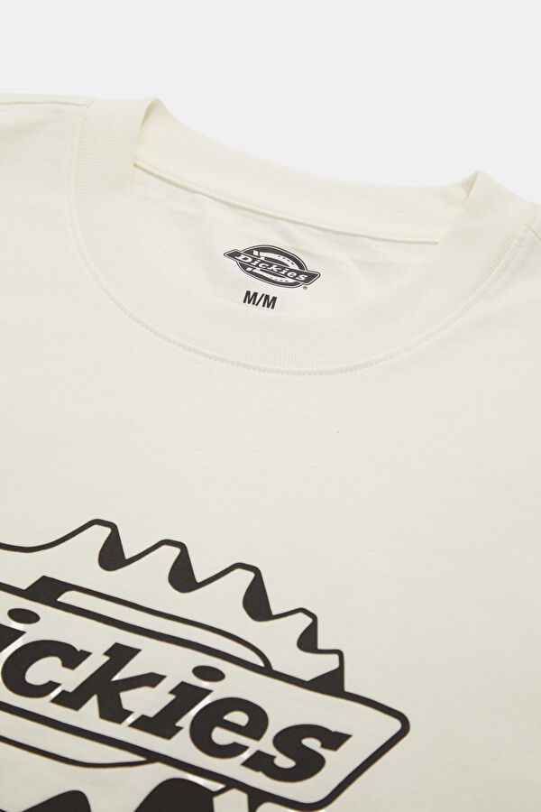 Relax Fit Cream Crew Neck Printed Men's T-Shirt 3