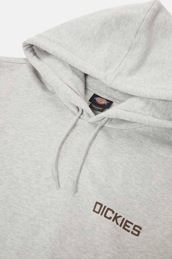 Gri Relax Kalıp Kapuşonlu Erkek Sweatshirt 3
