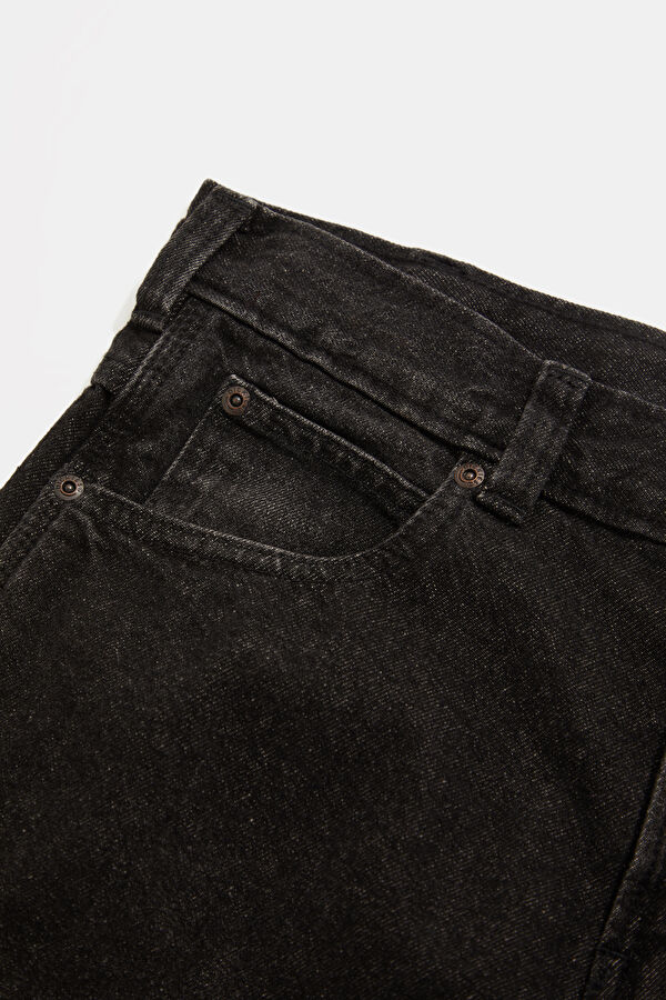 Relax Fit Black Wide Leg Men's Jeans 3