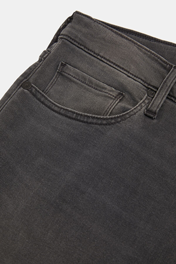 Gray Slim Leg Cotton Viscose Men's Jeans 4