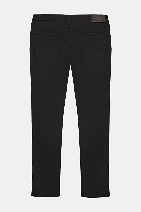 Black Straight Leg Cotton Viscose Men's Jeans 2