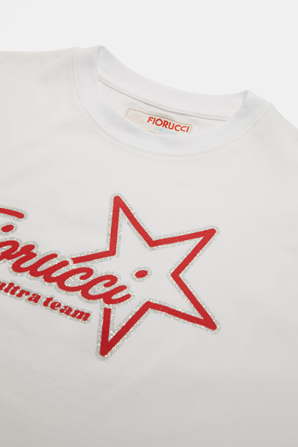 Relax Fit White Crew Neck Printed Men's T-Shirt 6