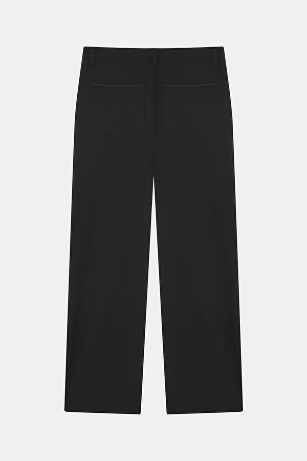 Relax Fit Black Wide Leg Men's Trousers 2