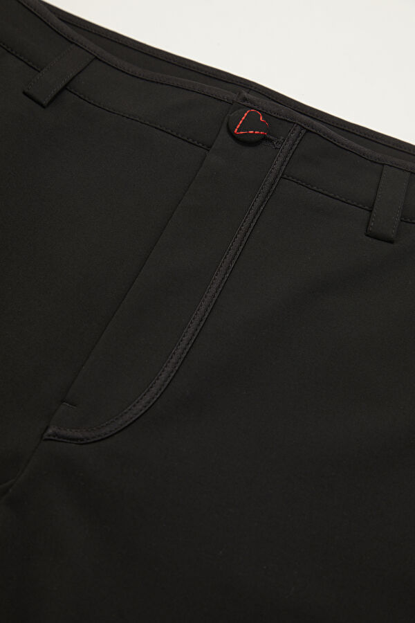 Relax Fit Black Wide Leg Men's Trousers 3