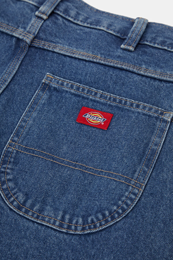 Relax Fit Blue Wide Leg Men's Jeans 5