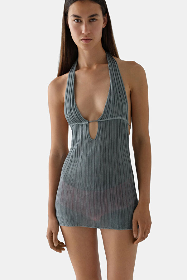 Rei Grey Mini Women's Dress 3