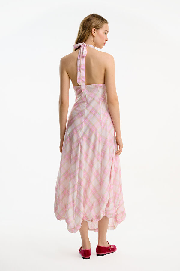 Pink Plaid Women's Dress 2