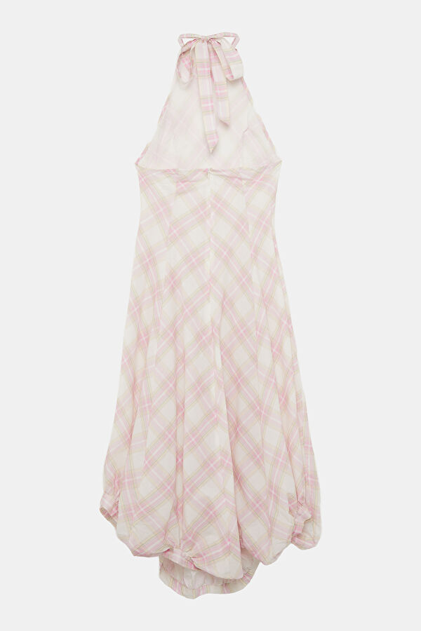 Pink Plaid Women's Dress 4