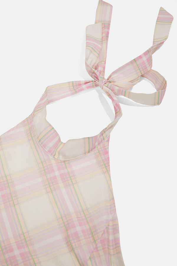 Pink Plaid Women's Dress 5