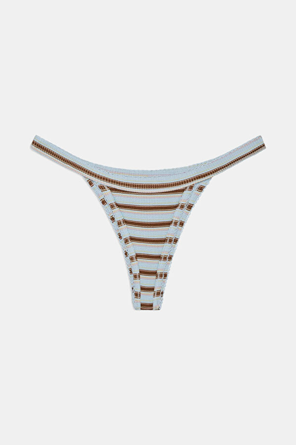 Light Blue Striped Bikini 3