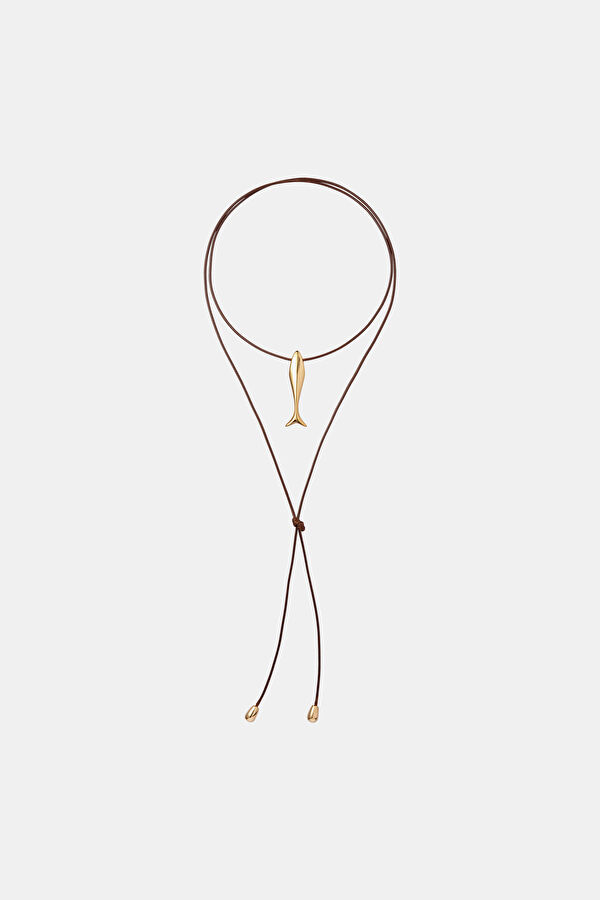 Minnow Wrap Gold Plated Necklace 2