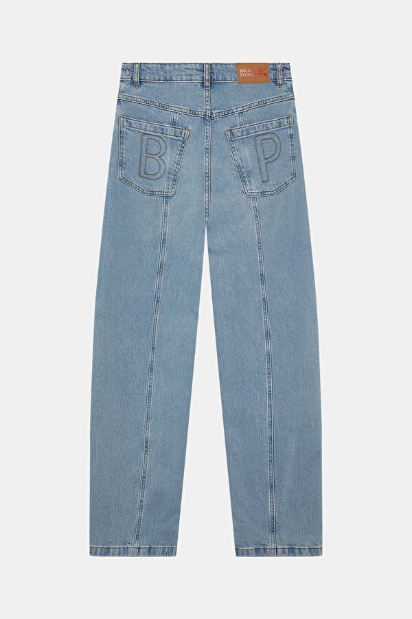 Açık Mavi Straight Kadın Pantolon 2