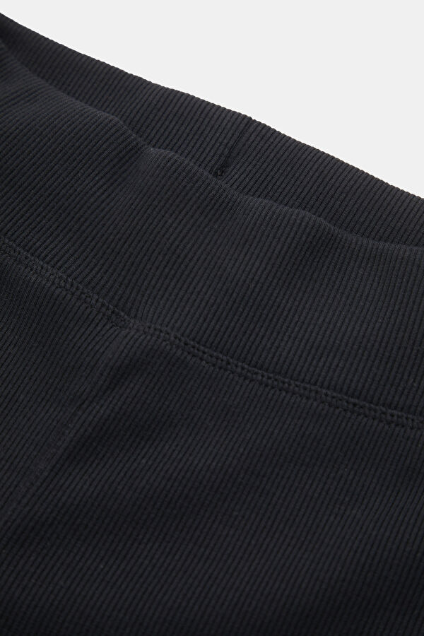 Brooklyn Essentials Siyah Bol Paça Kadın Spor Pantolon 3