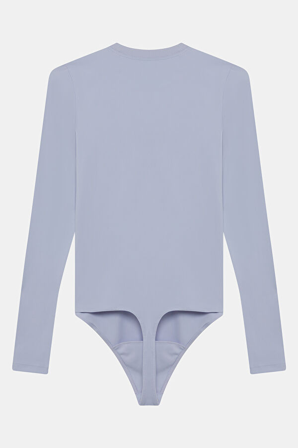 Ice Blue Crew Neck Women's Bodysuit 2