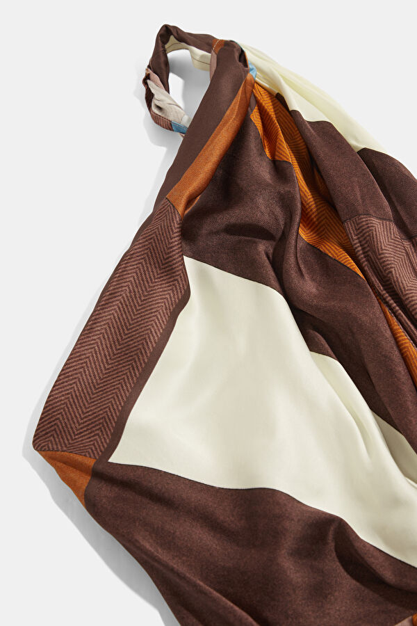 Brown Patterned Maxi Women's Dress 3