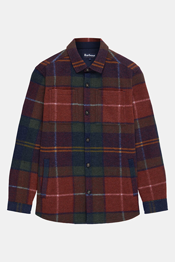 Chapter Tailored Check Bordo Ekose Erkek Gömlek