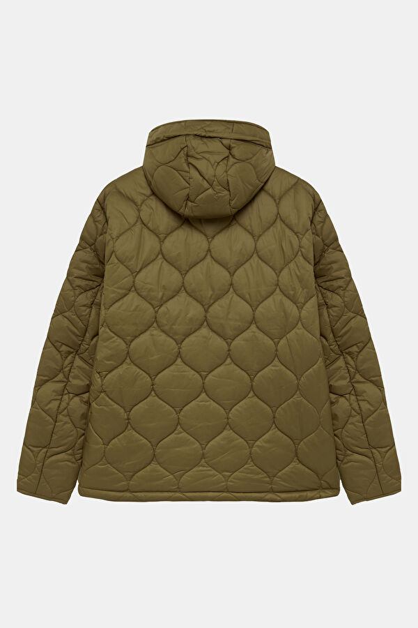 Re-Engineered Hooded Spey Quilted Green Zip-Up Men's Jacket 2