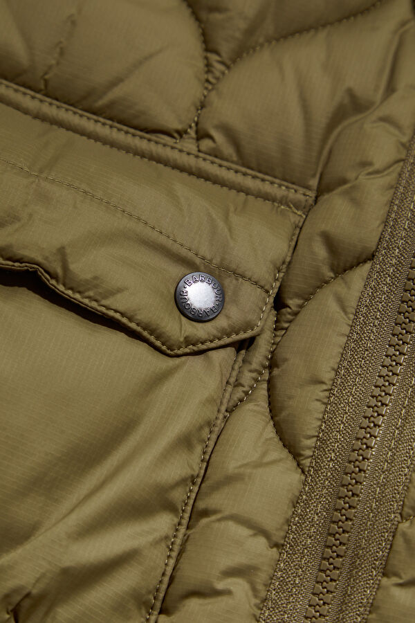Re-Engineered Hooded Spey Quilted Green Zip-Up Men's Jacket 6