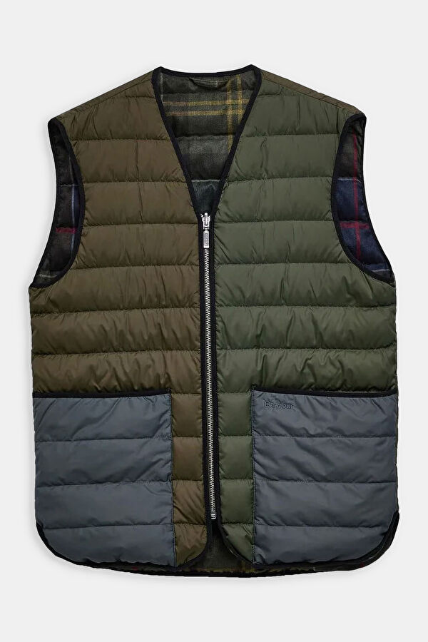 Reversible Down Filled Khaki Men's Vest