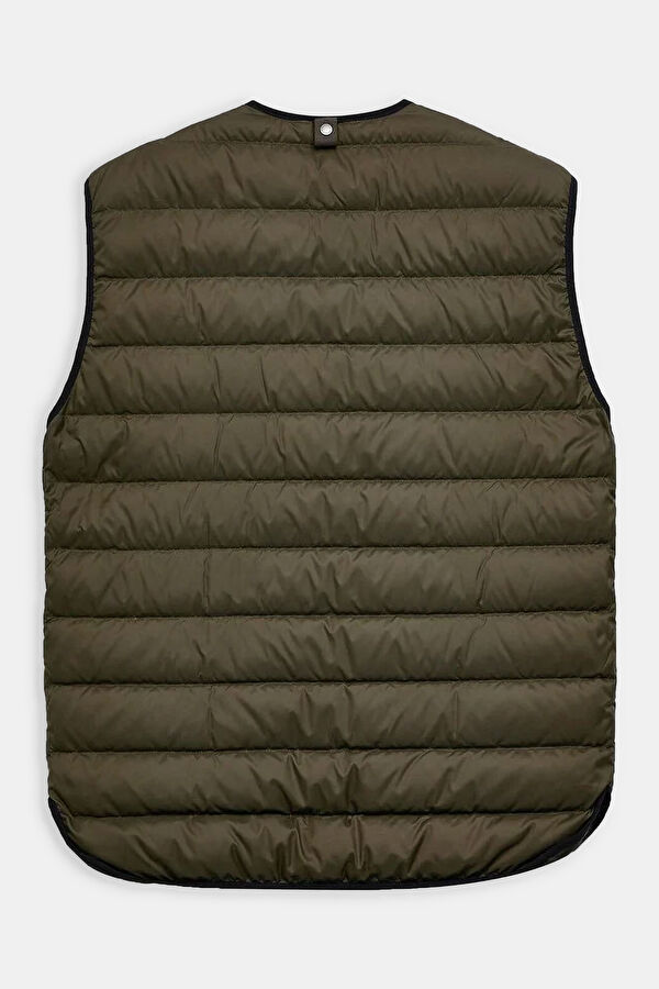 Reversible Down Filled Khaki Men's Vest 2