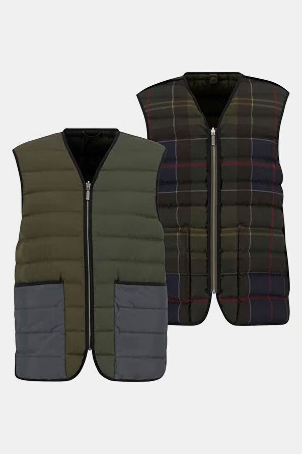 Reversible Down Filled Khaki Men's Vest 3