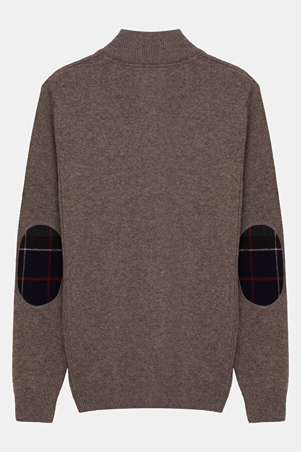 Holden Half Zip Knitted Grey Wool Sweater for Men 2