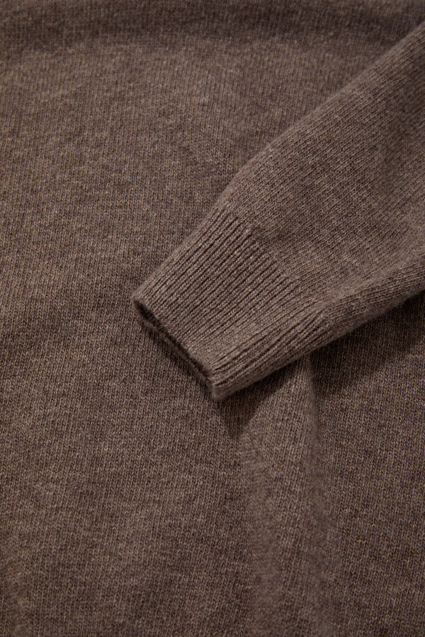 Holden Half Zip Knitted Grey Wool Sweater for Men 4