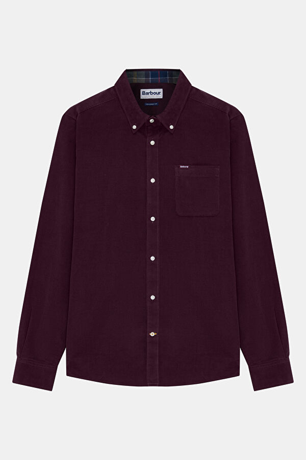 Ramsey Tailored Cord Bordo Erkek Gömlek