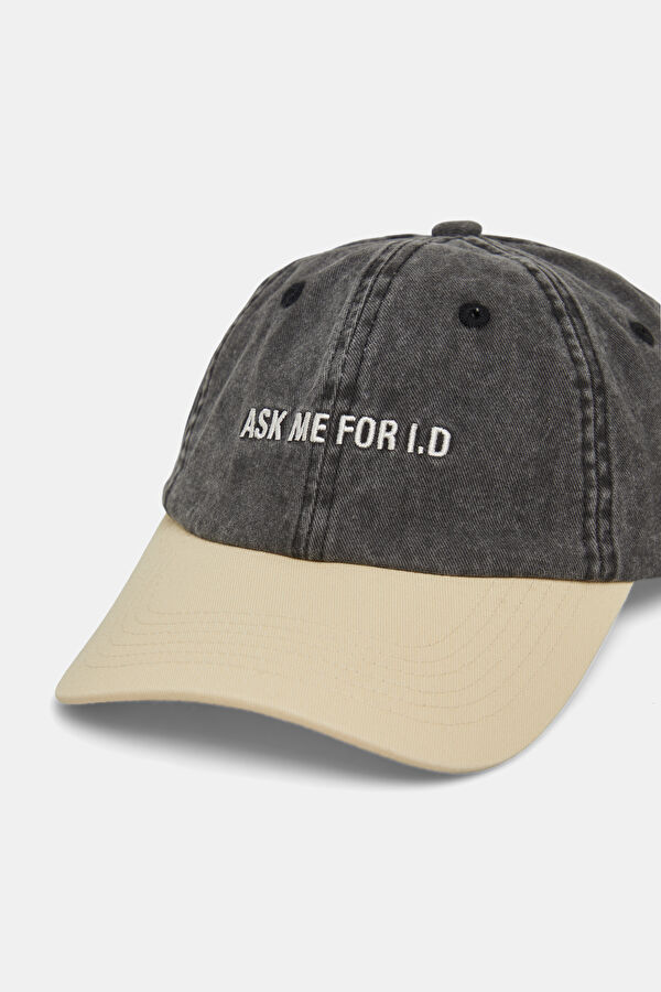 Black Embroidered Hat 3
