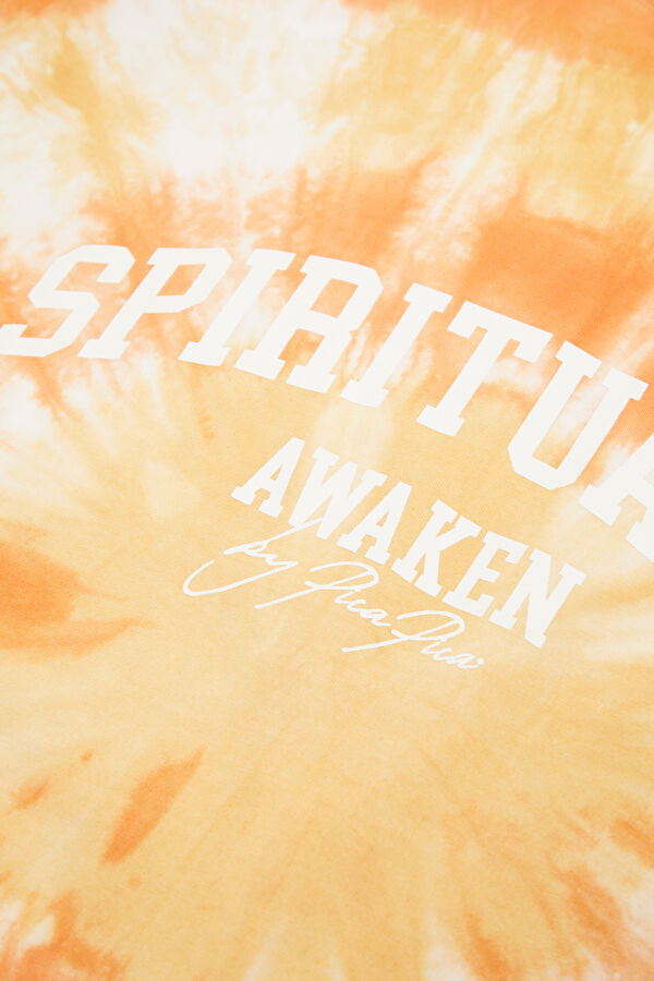 Relax Fit Orange Crew Neck Batik Men's T-Shirt 7