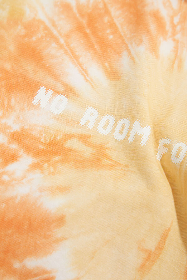 Relax Fit Orange Crew Neck Batik Men's T-Shirt 8