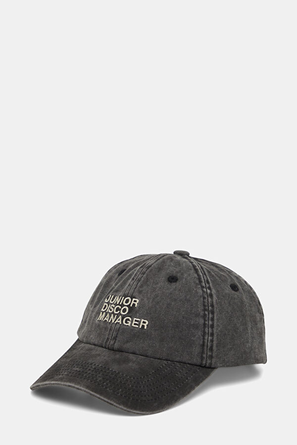 Black Embroidered Hat