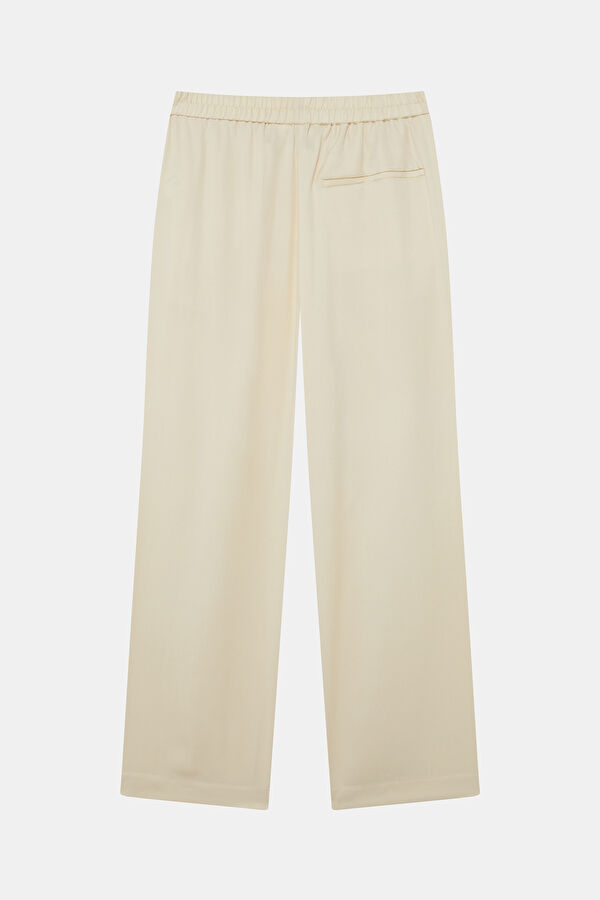 Relax Fit Beige Wide Leg Tencel Men's Sports Trousers 2