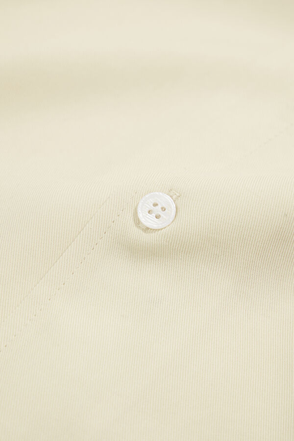 Relax Fit Beige Resort Neck Men's Shirt 4