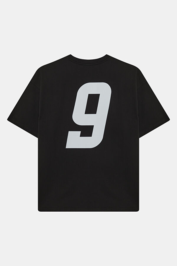 Relax Fit Black Crew Neck Printed Men's T-Shirt 2