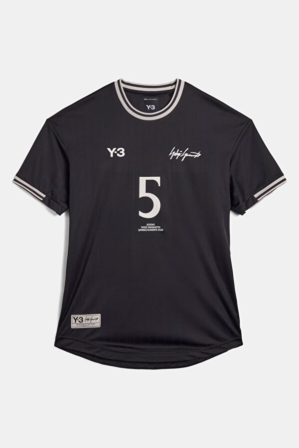 Relax Kalıp Siyah Bisiklet Yaka Nakışlı Erkek T-Shirt