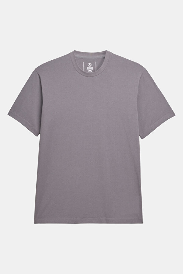 Relax Kalıp Antrasit Bisiklet Yaka Baskılı Erkek T-Shirt