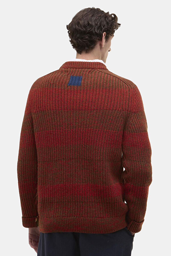 X Paul Smith Saddle Crew Neck Kırmızı Desenli Yün Kadın Kazak 3