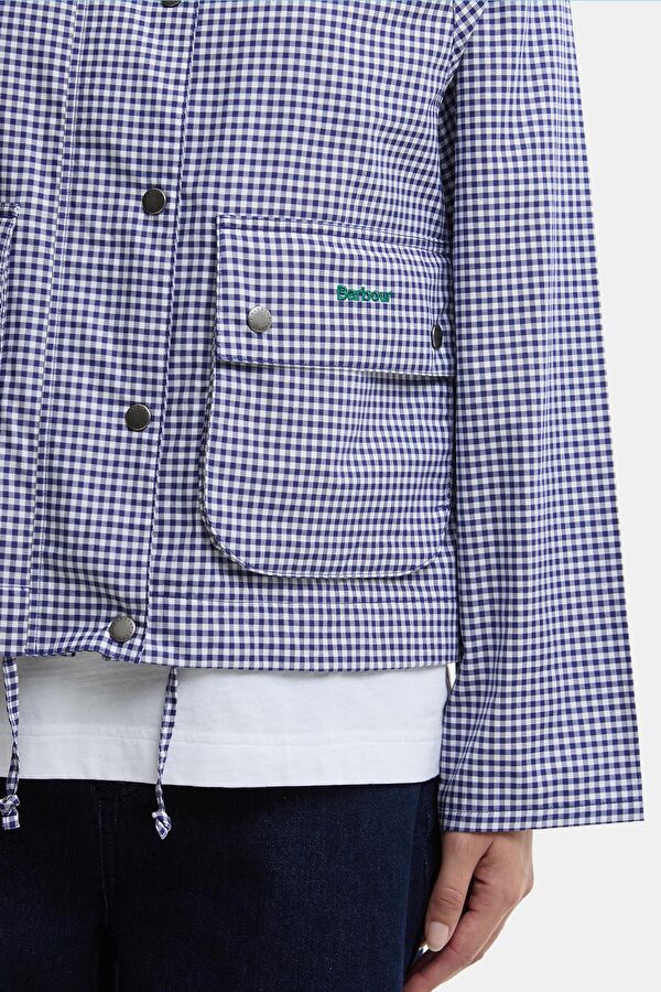 X Paul Smith Gingham Spey Casual Lacivert Kadın Mont 5
