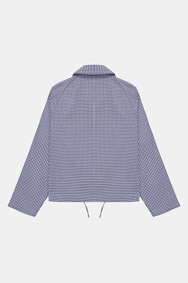 X Paul Smith Gingham Spey Casual Lacivert Kadın Mont 2